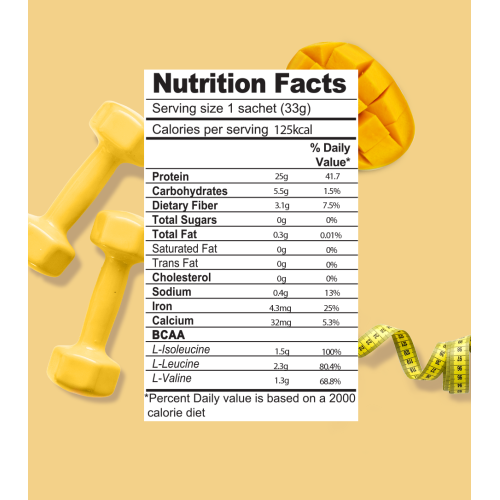 Green Protein: Mango Smoothie Flavoured Pea Protein Pouch - 1kg