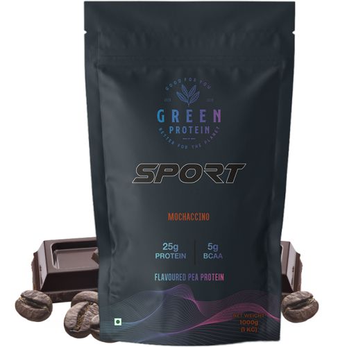 Green Protein: Mochaccino Flavoured Pea Protein Pouch - 1kg