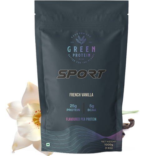 Green Protein: French Vanilla Flavoured Pea Protein Pouch - 1kg