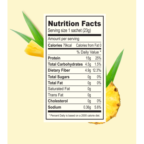 Green Protein: Pineapple Flavoured Pea Protein Pouch - 500gm