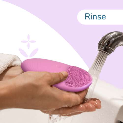 Caresmith: Battery Powered Sonic Massager Brush For Facial Cleansing - Pink Taffy