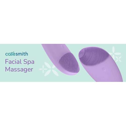 Caresmith: Battery Powered Sonic Massager Brush For Facial Cleansing - Lavender Spunk