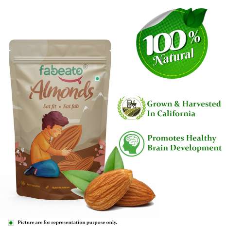 Fabeato: Natural Premium California Almonds - 500gm