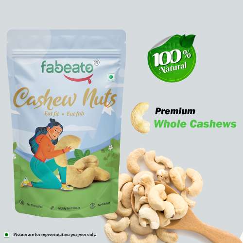 Fabeato: Natural Premium Whole Raw Cashews - 500gm