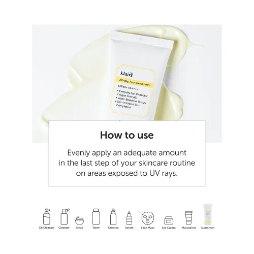 Klairs: All-Day Airy Sunscreen SPF 50+ PA++++ | 50gm