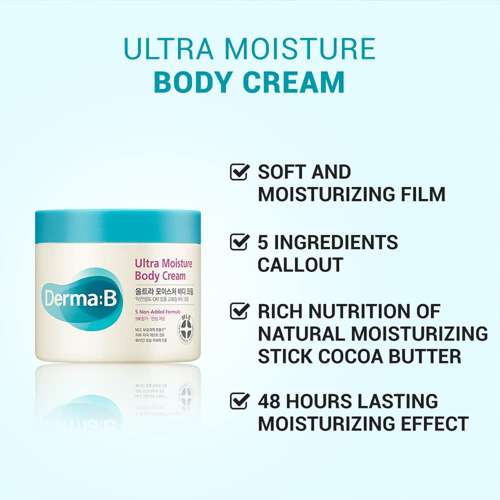 Derma B: Ultra Moisture Body Cream - 430ml