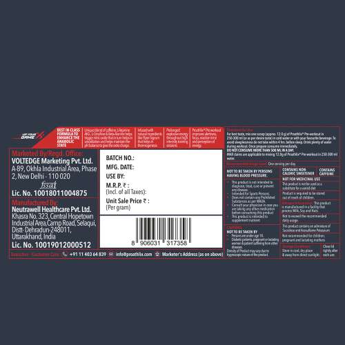 Proathlix: Pre-Workout - Lemon - 400gm