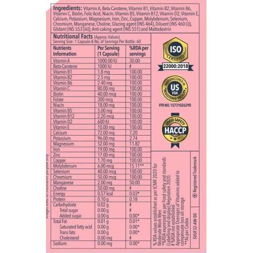 Proathlix: Super Vita Multivitamin Capsule - 60 Capsules