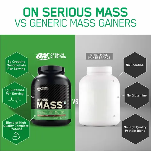 Optimum Nutrition: Serious Mass Weight Gainer Powder - 3kg - Chocolate