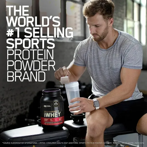 Optimum Nutrition: Gold Standard 100% Whey Protein Powder - 2 lbs - Vanilla Ice Cream