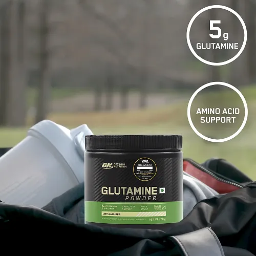 Optimum Nutrition: Glutamine Powder | Muscle Recovery | Muscle Repair | Post-Workout Recovery | Unflavored | 250gm