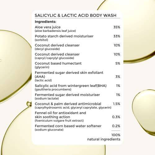 Brillare: Salicylic & lactic Acid Body Wash - 200ml
