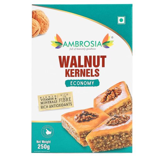 Ambrosia: Ambrosia Kashmiri Walnut Kernels | Brown Halves | 250g