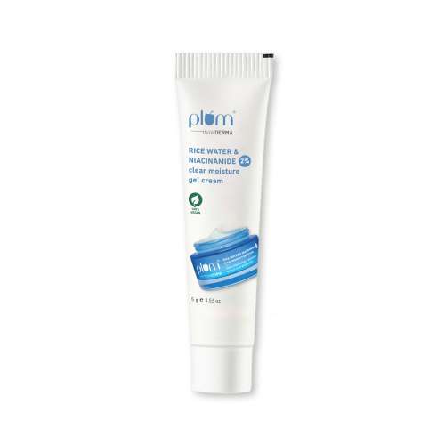 Plum: Plum think DERMA 2% Niacinamide & Rice Water Clear Moisture Gel Cream - 15g