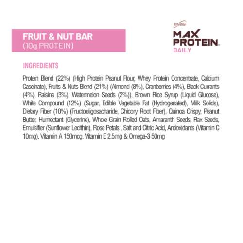 RiteBite Max Protein: Special Offer -Daily Fruit & Nut Bar- 50gm