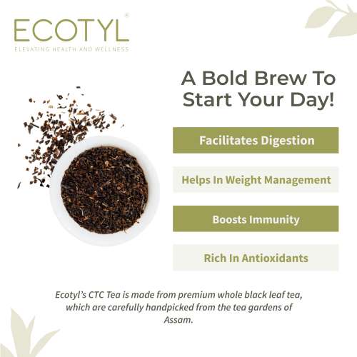 Ecotyl: CTC Tea (Chai Patti) From Assam | Strong Flavour | Classic | 300g