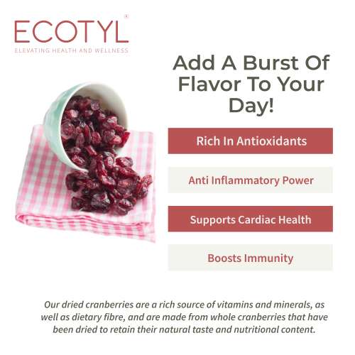 Ecotyl: Natural Dried Cranberries - 150gm Ecotyl: Natural Dried Cranberries - 150gm