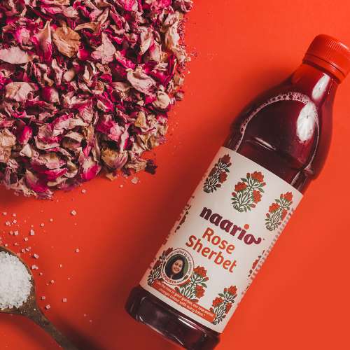 Naario: Rose Sherbet 800ml (Pack Of 2 * 400ml) Naario: Rose Sherbet 800ml (Pack Of 2 * 400ml)