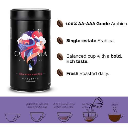Cohoma Coffee: Roasted Coffee: Original Custom Roast - 250g