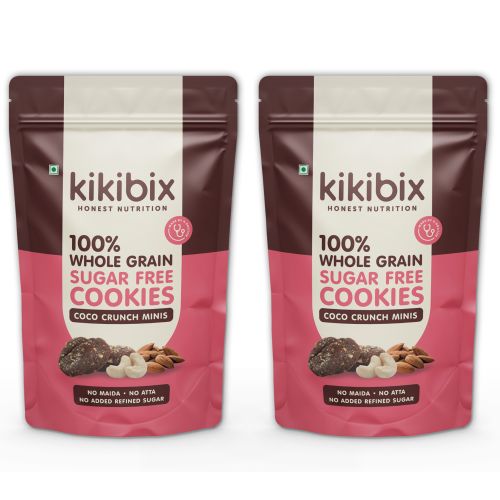 Kikibix: Date Almond Mini Cookies- Pack of 2 (80 gm each)