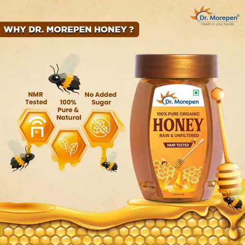 Dr. Morepen: Natural & Pure Multi Flora Honey NMR Tested  - 250gm Pack of 3