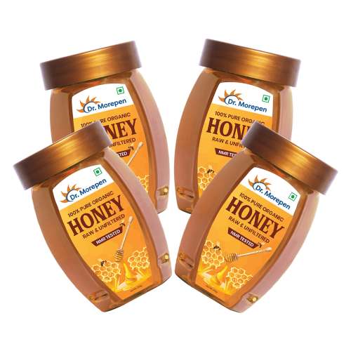 Dr. Morepen: 100% Pure Organic Honey NMR Tested - 250gm Pack of 4