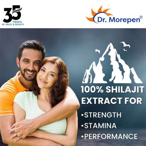 Dr. Morepen: Shilajit Capsules for Strength, Stamina, Vigour & Vitality - 60 Capsules Pack of 2