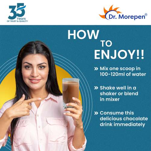 Dr. Morepen: Marine Collagen Skin Protein Powder with Hyaluronic Acid, Vitamin C, Sesabania & Biotin for Healthy Skin, Chocolate Flavour, 31 Servings - 250gm Pack of 2