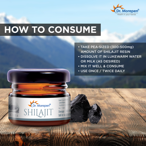 Dr. Morepen: Natural & Pure Shilajit Resin, Ayurvedic Energy Booster & Stamina Enhancer - 15gm and Shilajit Capsules - 60 Capsules