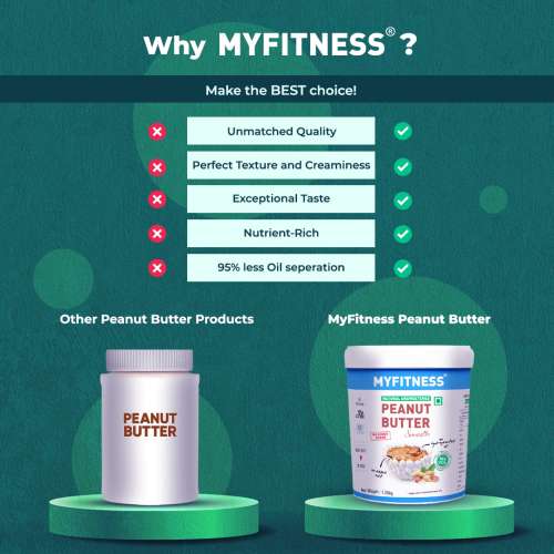 MYFITNESS: Natural Crunchy Peanut Butter - 1250g