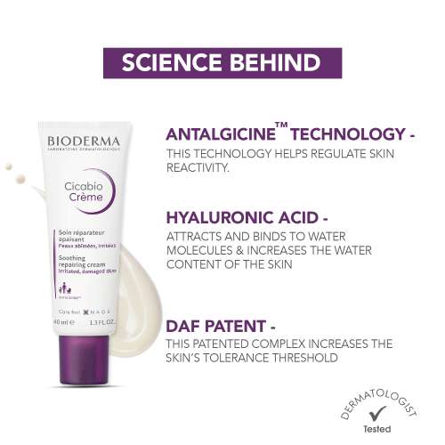 Bioderma: Cicabio creme repairing soothing cream irritated damaged skin baby children adult 40ml