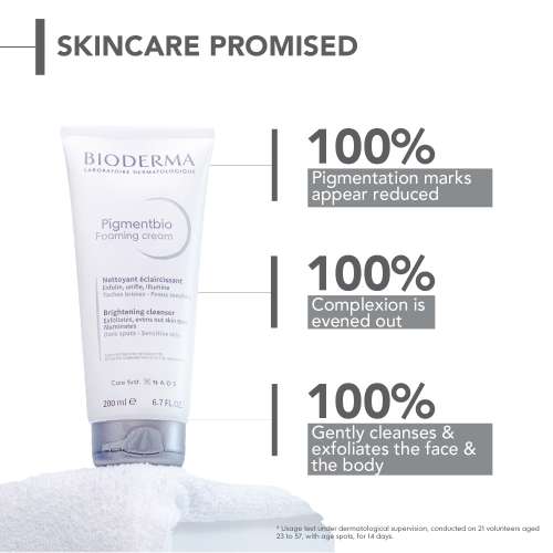 Bioderma: Pigmentbio Foaming Cream Brightening Exfoliating Cleanser For Face, 200 ml