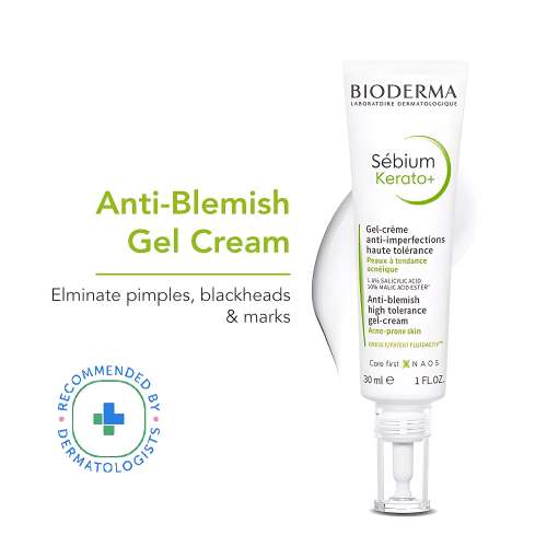 Bioderma: Anti-Blemish Gel Cream Sebium Kerato+ Spot Corrector Eliminates Pimples & Blackheads 30ml