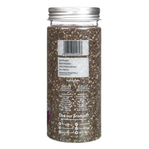 Flyberry Gourmet: Chia Seeds, 180g | High in Fiber | Helps with Heart Health