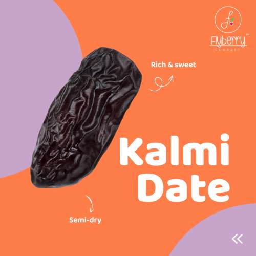 Flyberry Gourmet: Kalmi Dates (Khajoor/Khajur), 200g | 100% Natural | Rich in Calcium, Iron and Potassium | Instant Energy