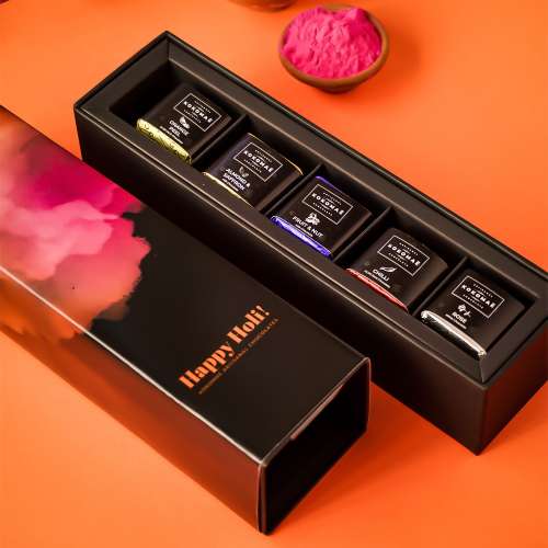 Kokomae: Festive Feasts: Holi Slim Chocolate Hampers with 25 Bite Sized Chocolates