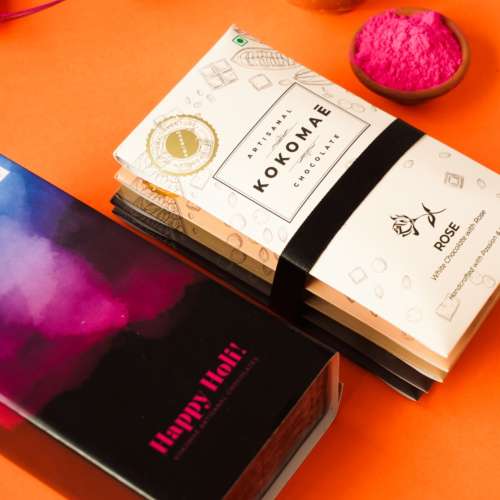 Kokomae: Colorful Delights: Holi Belgian Chocolate Extravaganza
