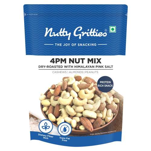 Nutty Gritties: 4PM Nut Mix, Dry-Roasted with Himalayan Pink Salt - 200g