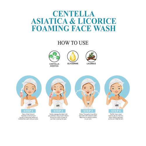 Love Earth: Centella Asiatica & Licorice Foaming Face Wash White