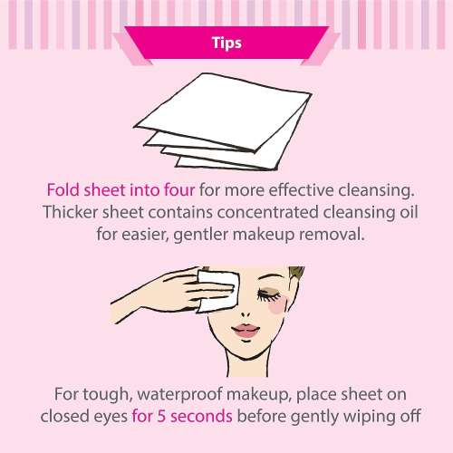 Biore: Makeup Remover Cleansing Oil Cotton Facial Sheets Moist & Hydrating