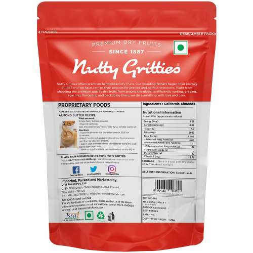 Nutty Gritties: California Almonds - 400g (2 Pack of 200g each)