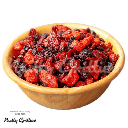 Nutty Gritties: Mix Berries - Dried Cranberries, Blueberries, Strawberries, Black Currants - 400g (2 Pack of 200g each)