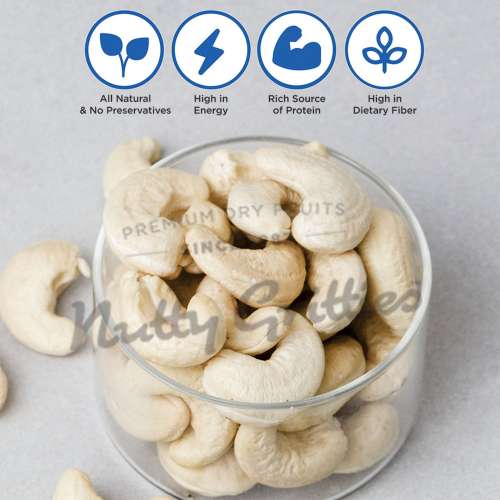 Nutty Gritties: Cashew Nuts, Whole Jumbo in size W240 - 400g (2 Pack of 200g each)