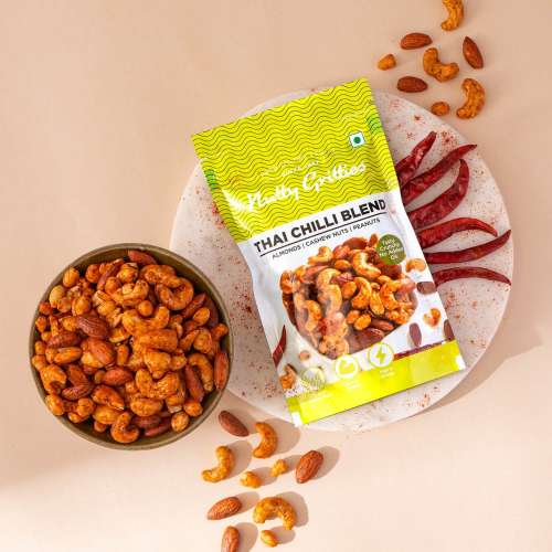 Nutty Gritties: Southern Pepper Cashews, Barbeque Almonds and Thai Chilli Blend - 600g (3 Pack of 200g each)
