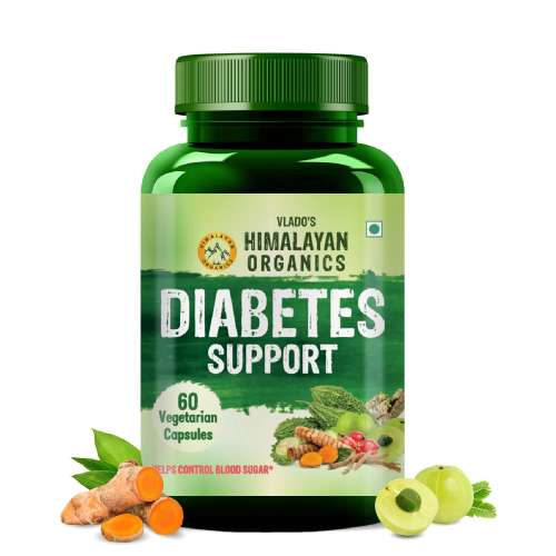 Vlado's Himalayan Organics: Diabetes Support Supplement | Helps Control Blood Sugar Levels | 100% Vegetarian (60 Capsules)