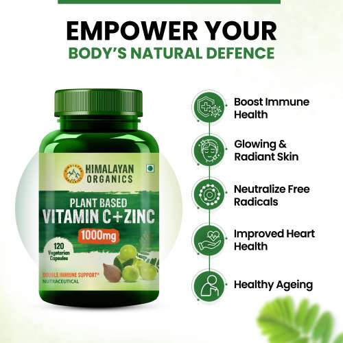 Vlado's Himalayan Organics: Plant Based Vitamin C with Zinc - 120 Veg Capsules