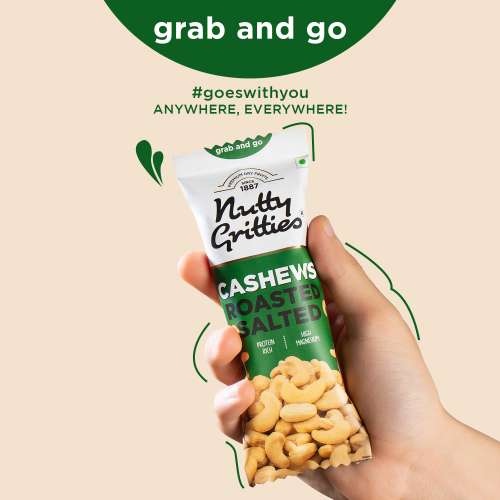 Nutty Gritties: Cashews Roasted Lightly Salted (Pack 6 x 40g each) - 240g
