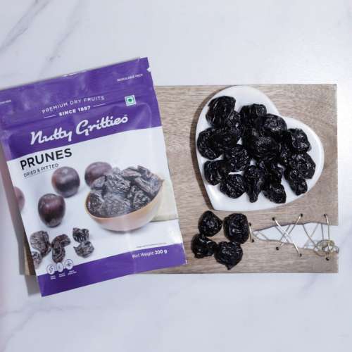 Nutty Gritties: California Pitted Prunes, Dried Fruit Plums - 400g (2 Pack of 200g each)