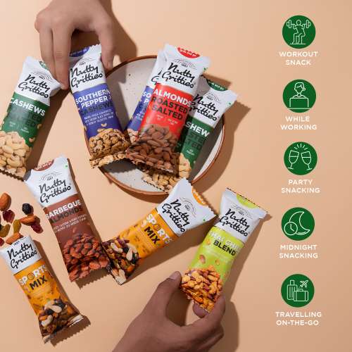Nutty Gritties: Cashews Roasted Lightly Salted (Pack 6 x 40g each) - 240g