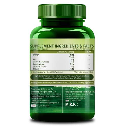Vlado's Himalayan Organics: Plant Based DHT Blocker | Nettle Extract | 60 Veg Capsules